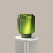Harmony Table Lamp – Green Ribbed Design, Dimmable LED, Eco-Friendly
