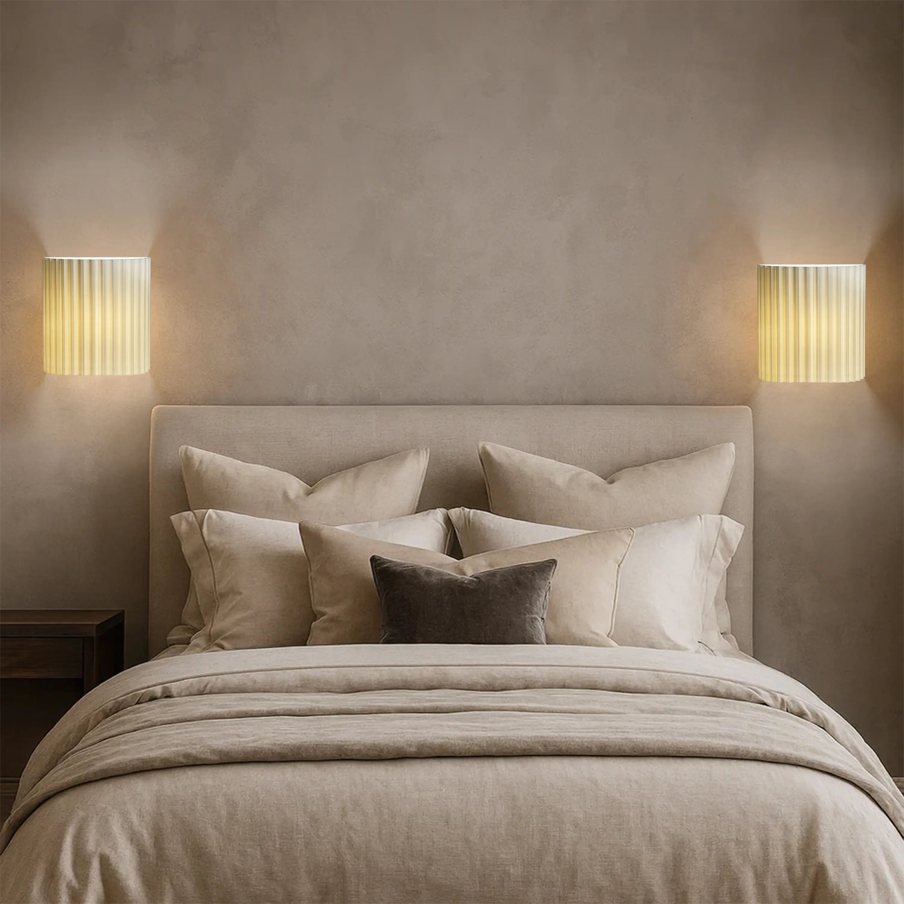 Rechargeable Wireless Sconce: RGB Dimmable, Ribbed Wall Lamp