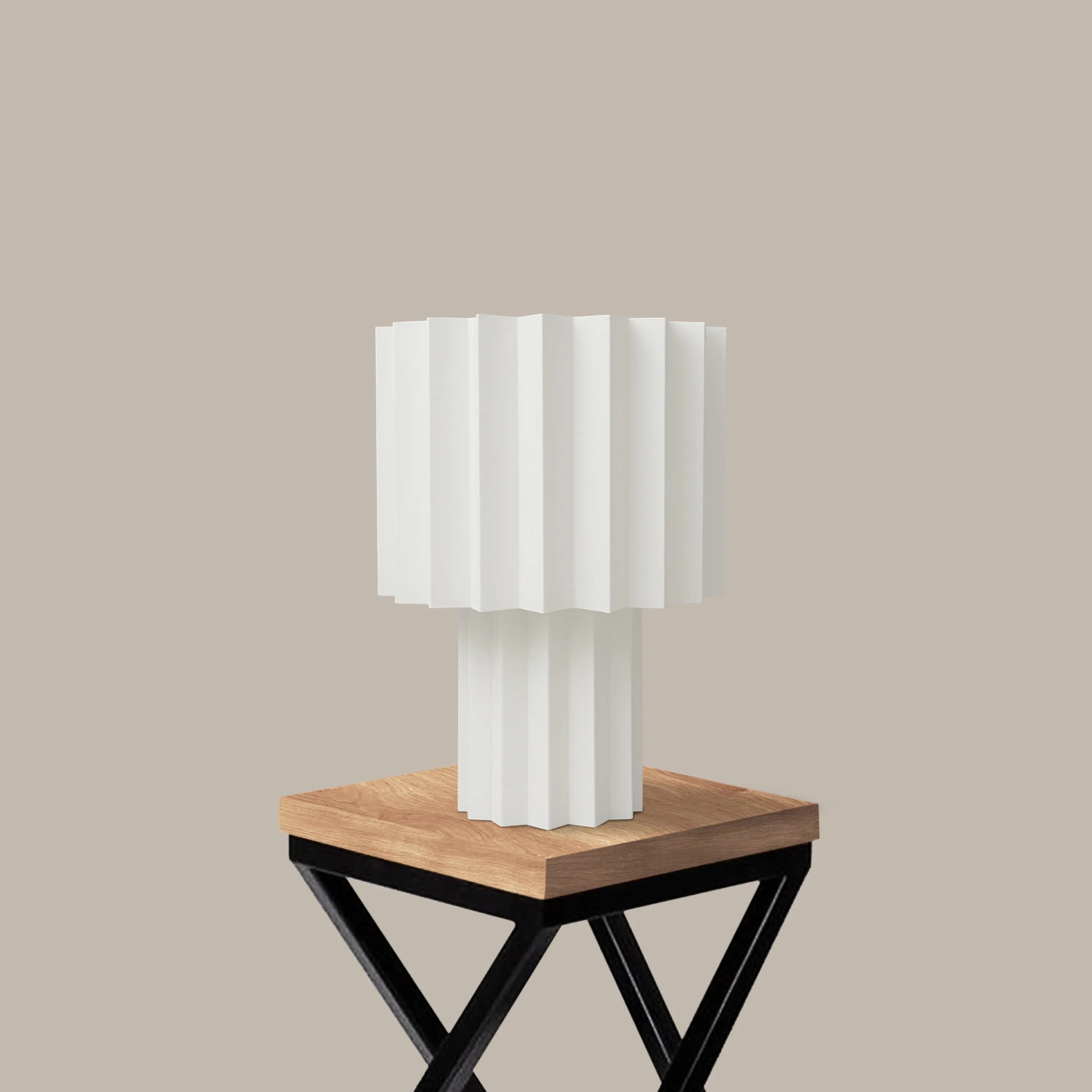 Treetop Modern Table Lamp – Pleated 3D Print Design with Dimmable LED
