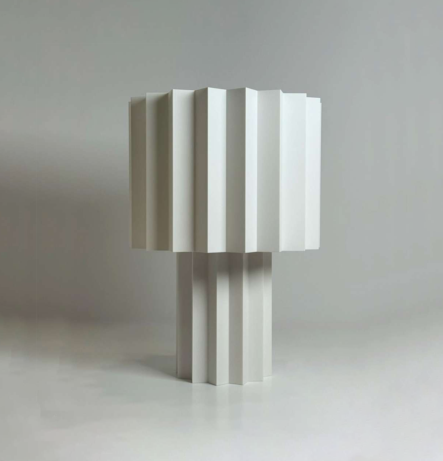 Treetop Modern Table Lamp – Pleated 3D Print Design with Dimmable LED